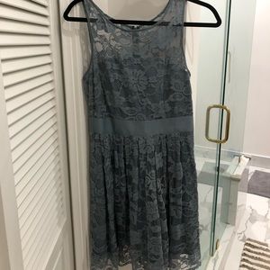 Blue lace dress.  Worn once as a bridesmaid